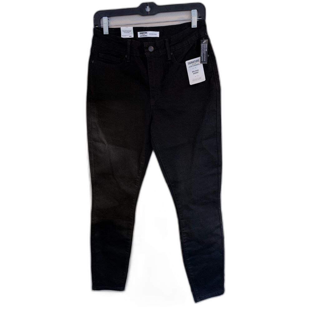 NWT Signature by Levi Strauss Gold‎ Label Mid-Rise Skinny Jeans - Black - 4M